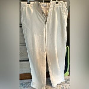 Zara wide leg cream jeans